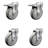 5 Inch SS Polyurethane Swivel Bolt Hole Caster Set with 2 Total Lock Brake-101265180
