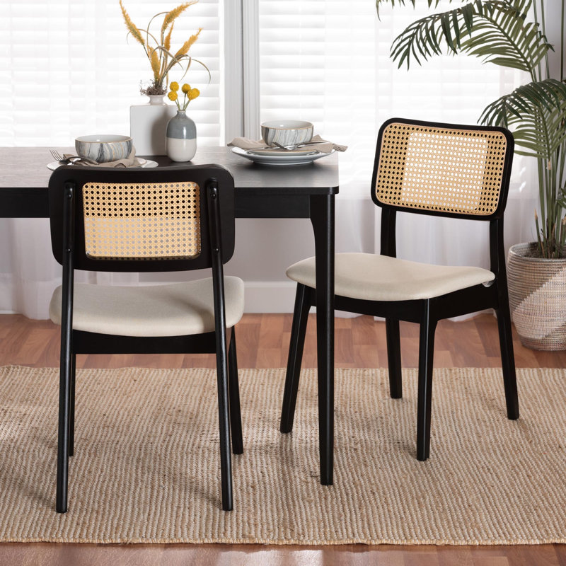 Nancy 16.5'' H Upholstered Side Chair, Black