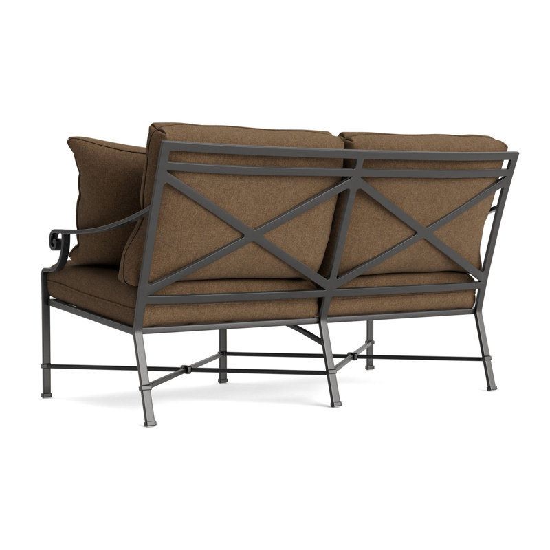 Venetian Outdoor 2 - Seat Loveseat, Fusion Moccasian, Textured Pewter