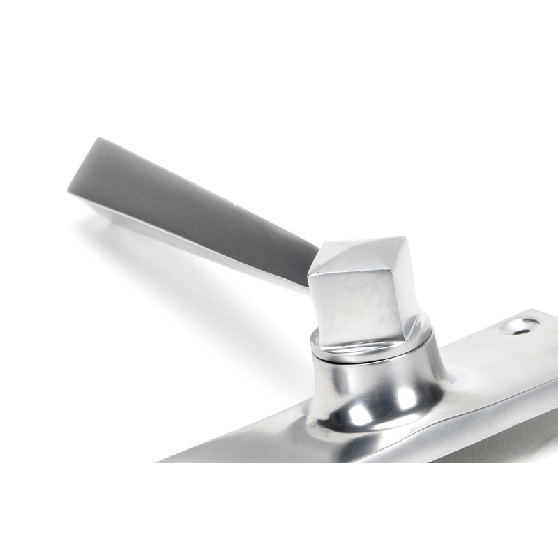Straight Lock Door Handle, Satin Chrome
