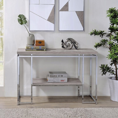 Console de canapé moderne et moderne, cadre en chêne naturel pour meubles de salon