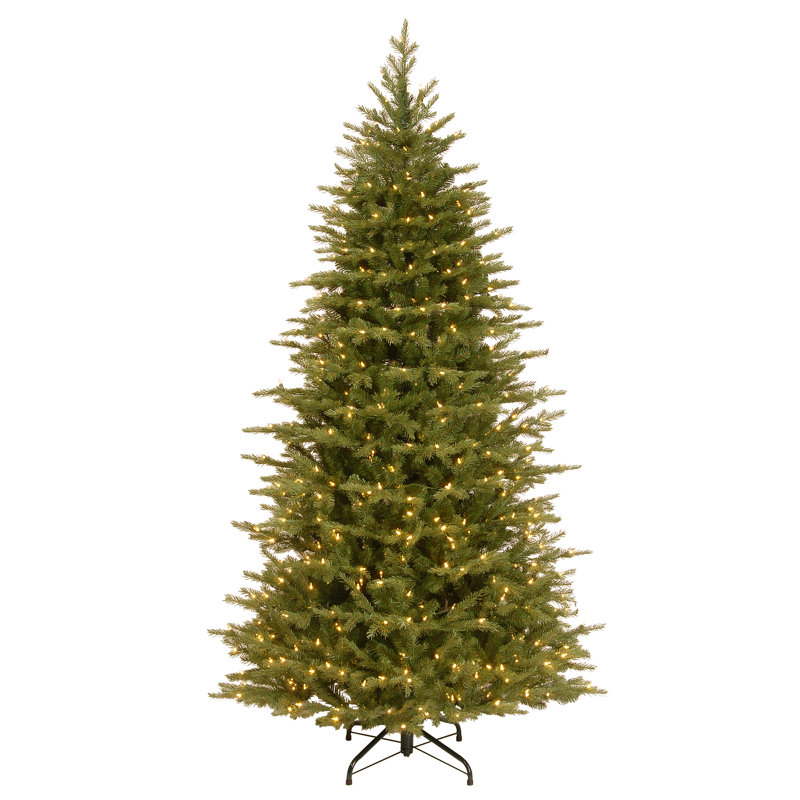 Nordic Green Spruce Artificial Christmas Tree with Clear Lights, 7.5' H