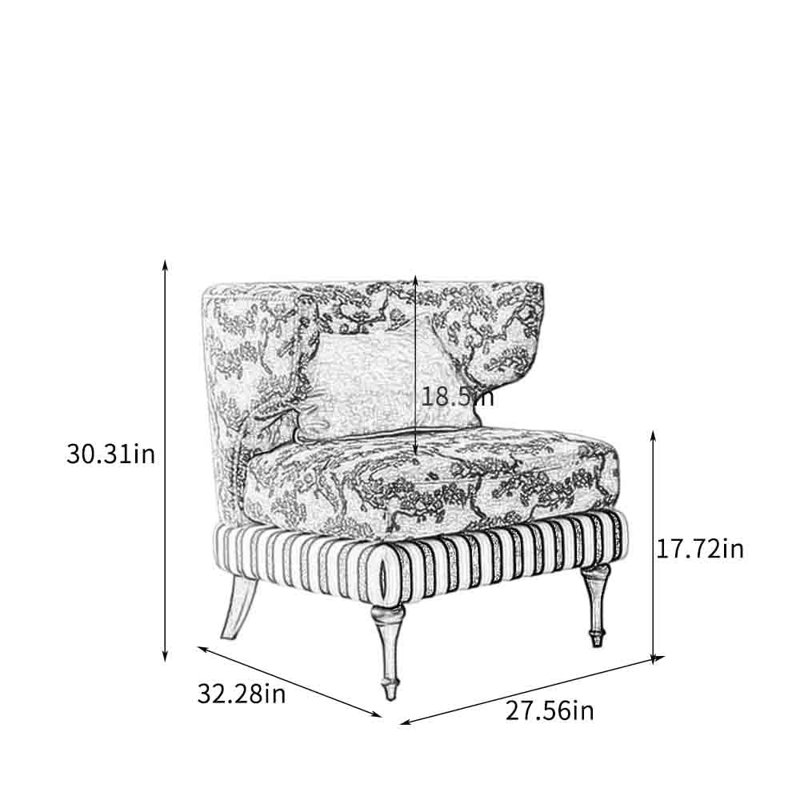 Comfortable American Retro Single Leisure Chair., No