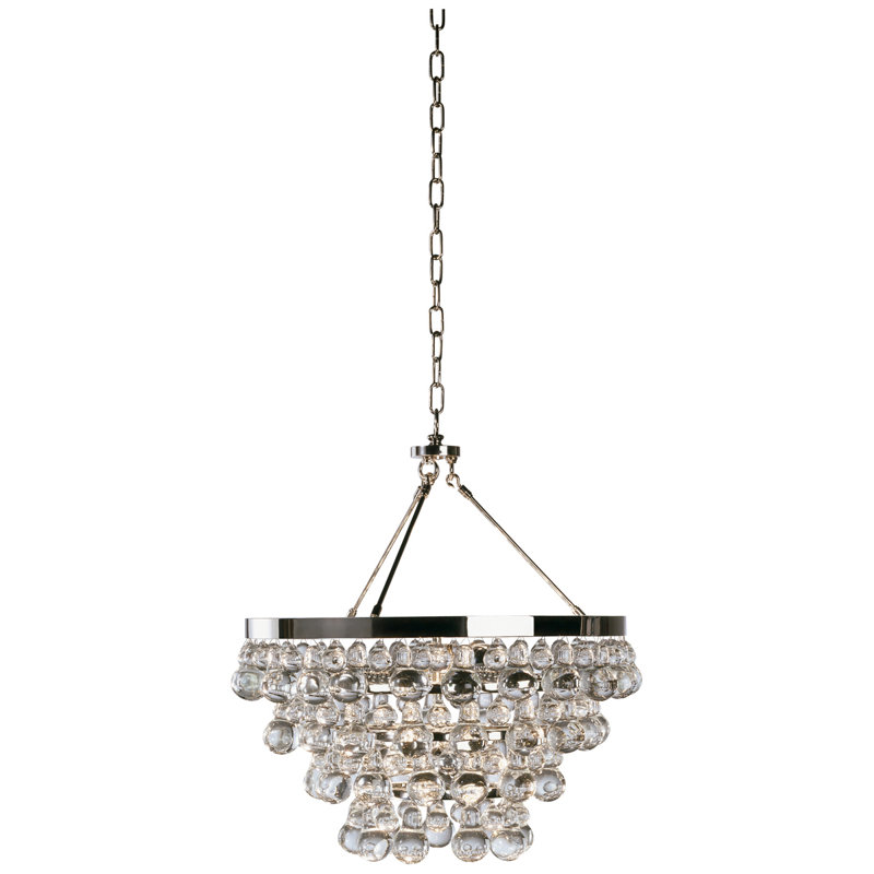 Lustre spectaculaire à 4 lumières Bling Bling, Nickel poli