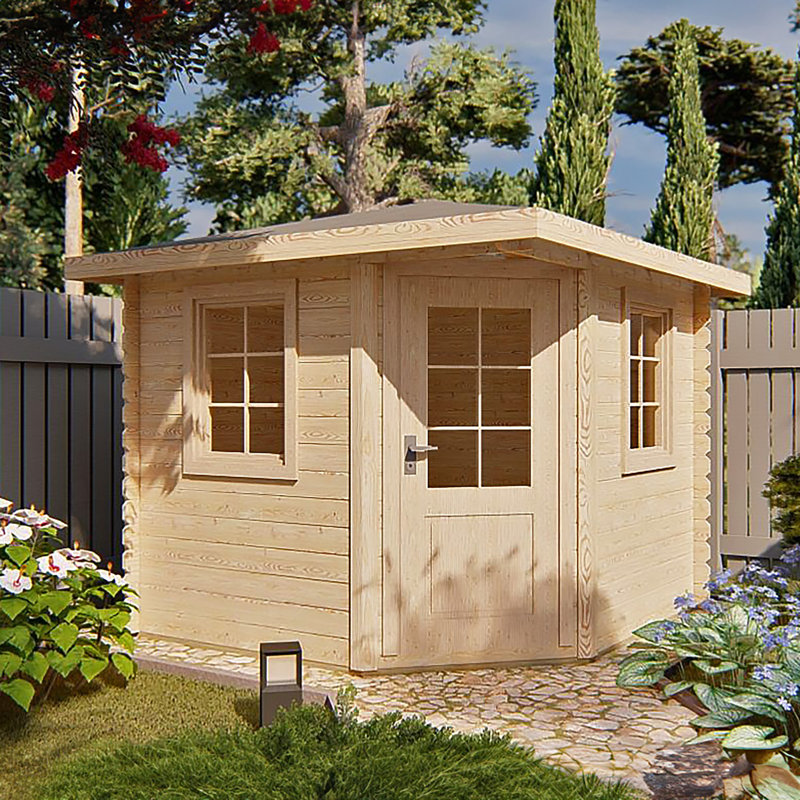 Colombo 8 x 8 ft 44 mm Corner Log Cabin