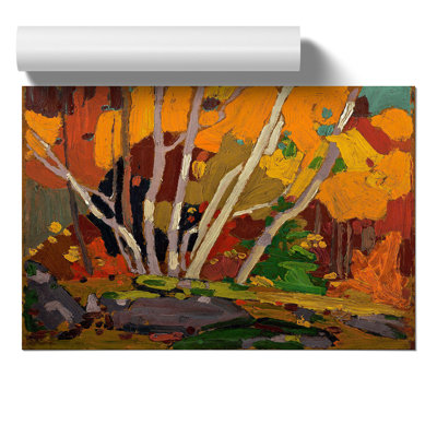 Autumn Birches by Tom Thomson - No Frame Painting