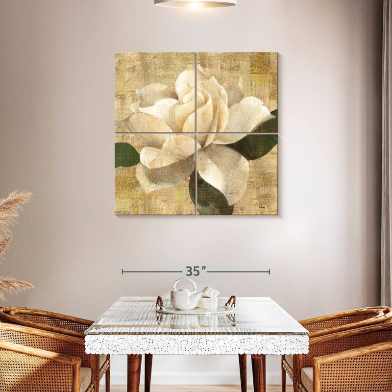 Harnek Gardenia Blossom On Script, 38" H x 38" W