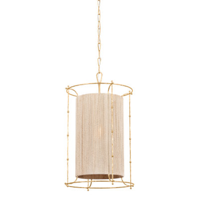 Jones Point 1-Light Abaca Drum Lantern