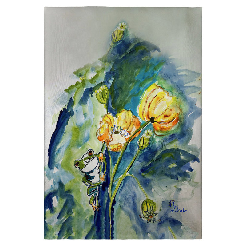 Torchon Frog and Flower