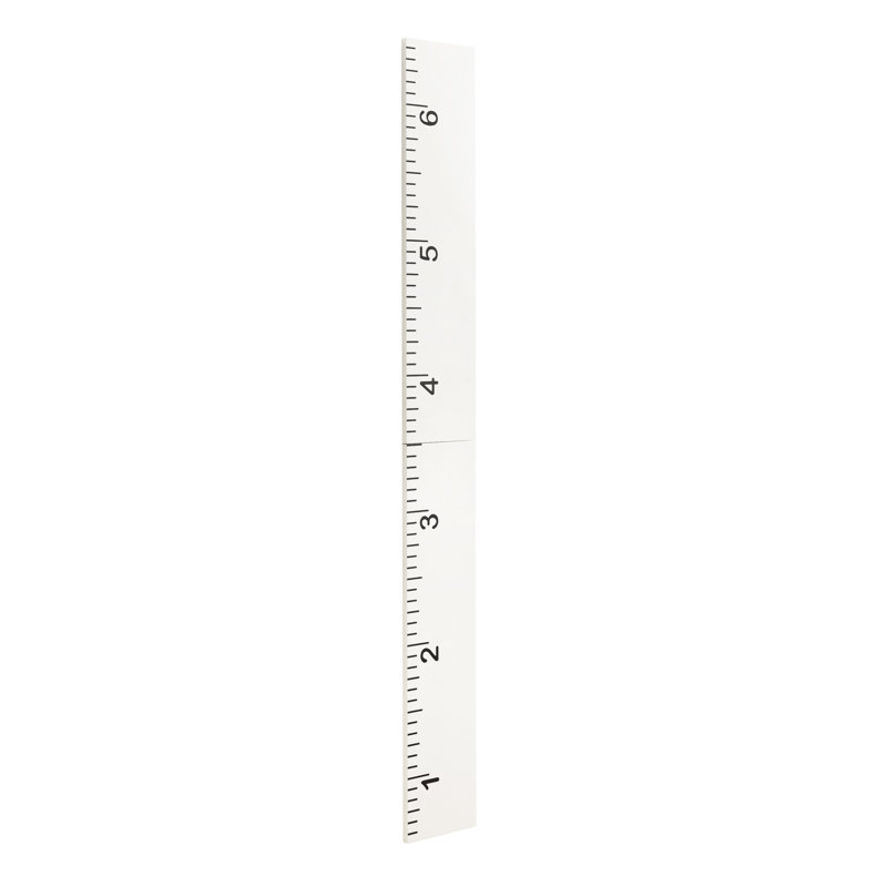 Échelle de croissance Valleywood, art graphique sur toile, Blanc