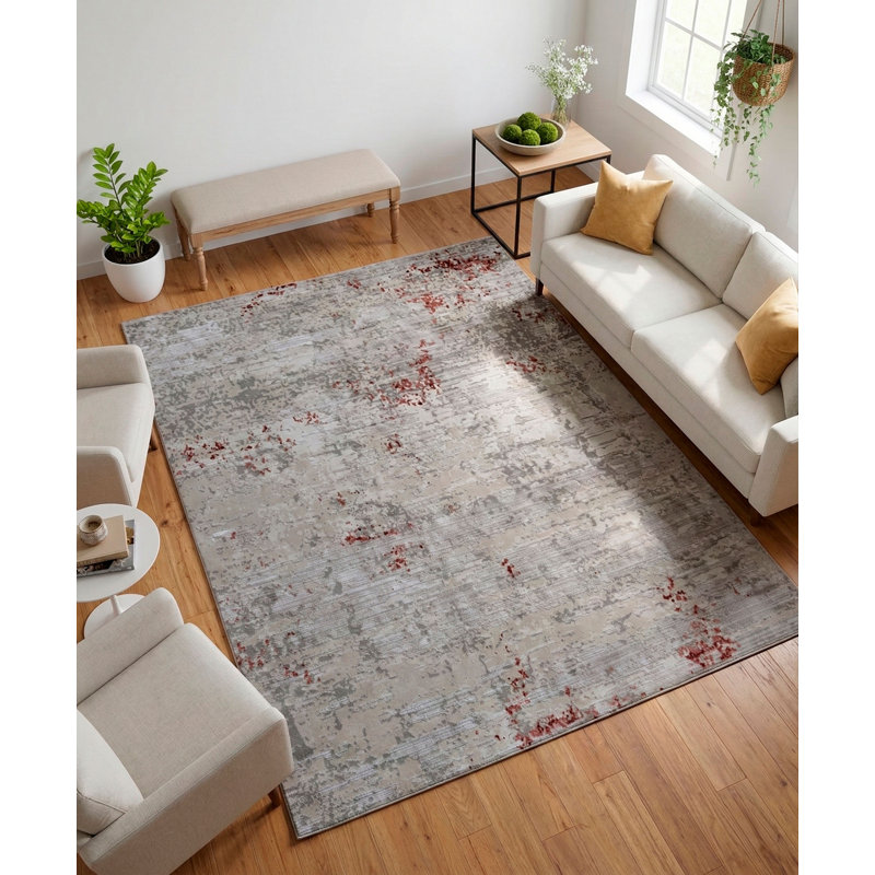 Ebru Area Rug, Rectangle 4' x 5'8"