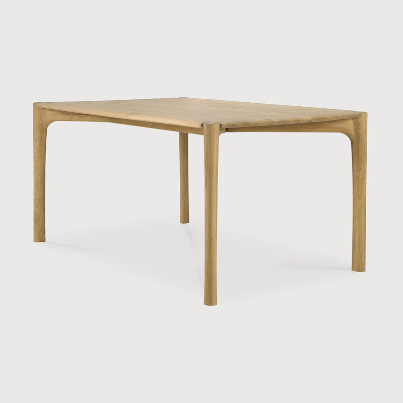 PI Solid Oak Dining Table, 30"H x 63"L x 31.5"W, Light Brown