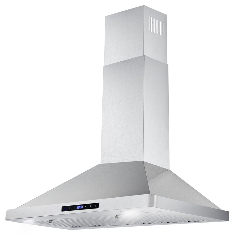 Cosmo 63175 Series 30 380 Cubic Feet Per Minute Ductless Wall Mount Range  Hood with Charcoal Filter and Light Included & Reviews