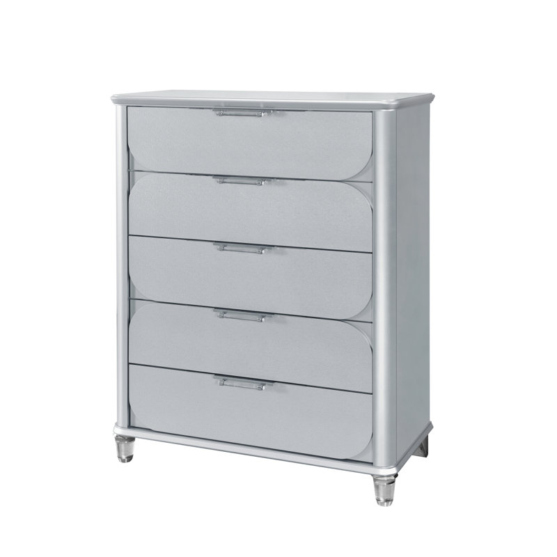 Commode argentée LAURA