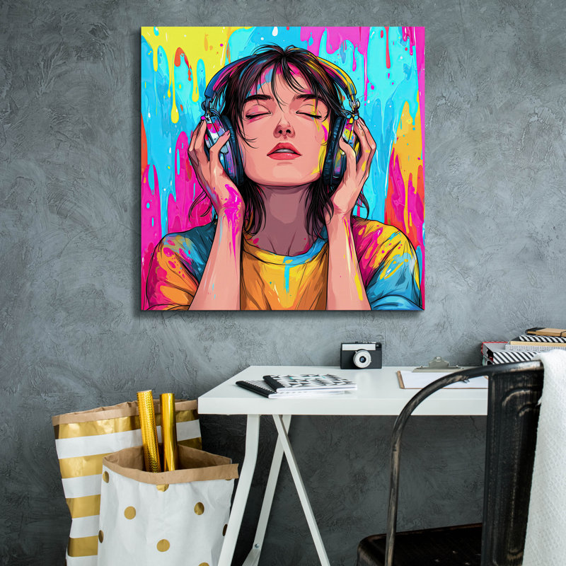  «Favorite Track» par Rich Monet, art mural sur toile, 26 po x 26 po, H 26 po x l 26 po