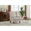 Fauteuil d'appoint rembourré à pattes rétro en bois jaune floral