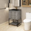 Meuble-lavabo simple 23,6 po avec plateau en quartz Seleni