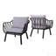 Fauteuil club d'extérieur en PP (ensemble de 2)