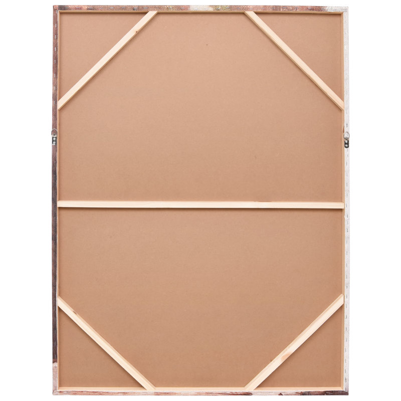 Timeless Serenity I Gold Metallic Shagreen Wrapped Canvas Wall Art