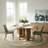 47 Inch Round Dining Table, Farmhouse Wood Kitchen Table For 4-6 People