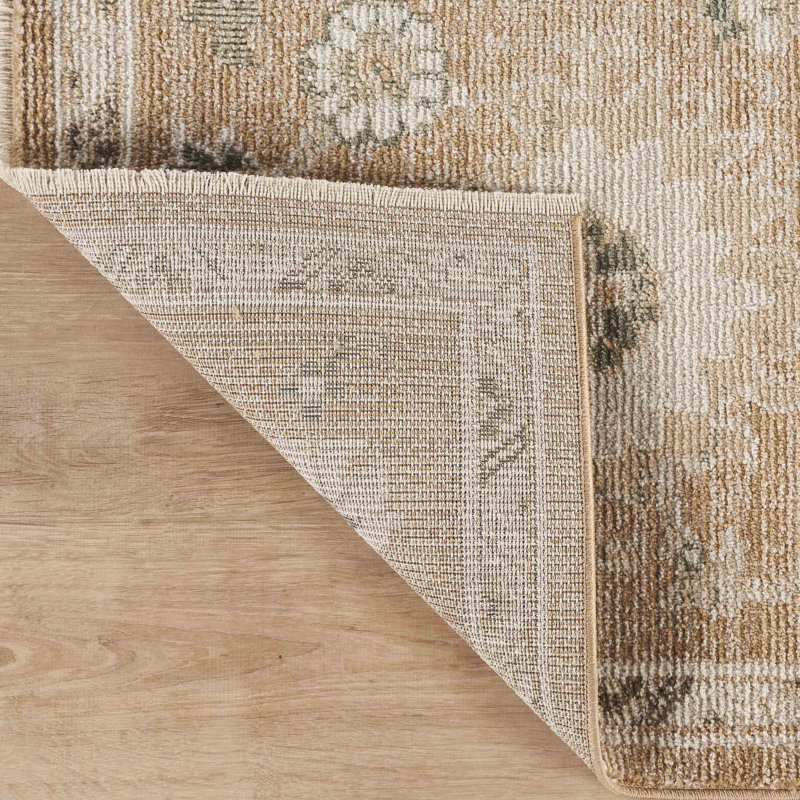 Abani Rugs EVE120A Evelyn Traditional Vintage Terracotta Rust Ivory Area Rug, Rectangle 4' x 6'5"