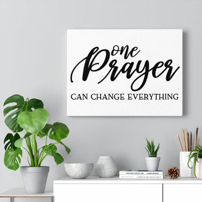 One Prayer - Wrapped Canvas Print
