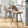 Etna Swivel Upholstered Counter Stool with Metal Frame