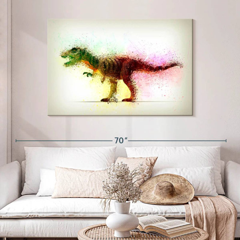 Abstract Dinosaur, 32" H x 48" W