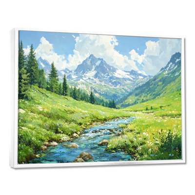 Gloriane, rivière de montagne dans la vallée des États-Unis I - décoration murale montagnes