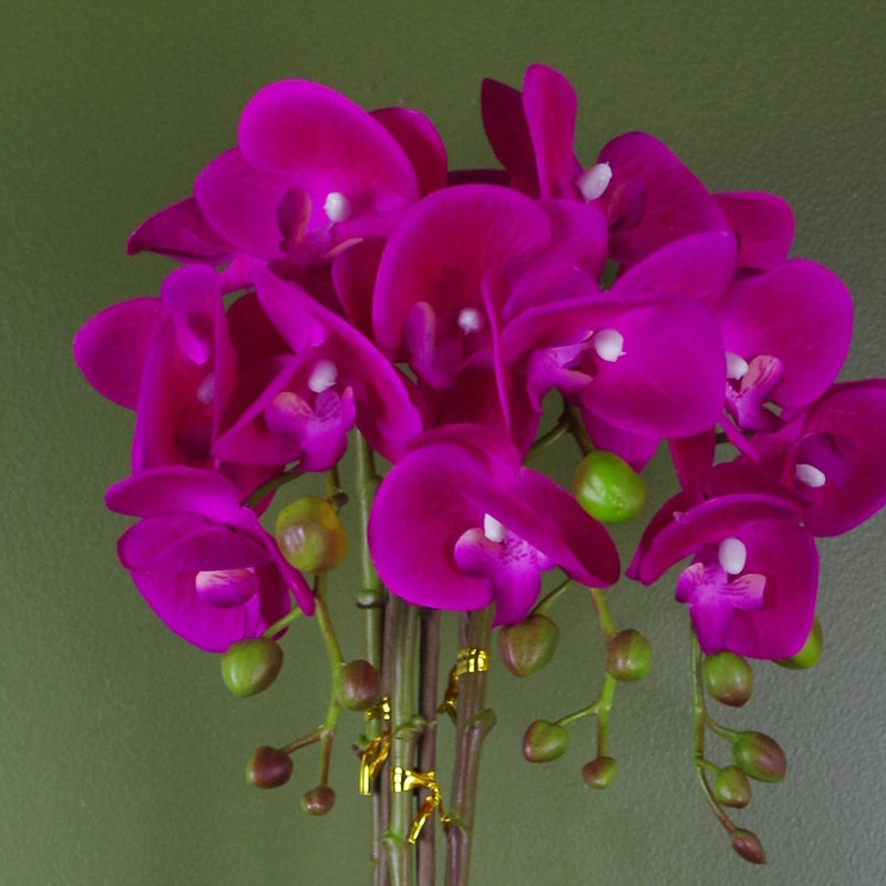 52cm Faux Flowering Plant in Pot Liner
