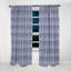 Panneau de rideau abstrait, motif occultant moderne bleu blanc - Motif abstrait blanc et bleu-1082328952