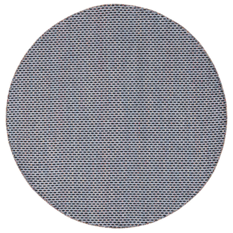 Tapis bleu / noir Mona 475, Rond 6 pi