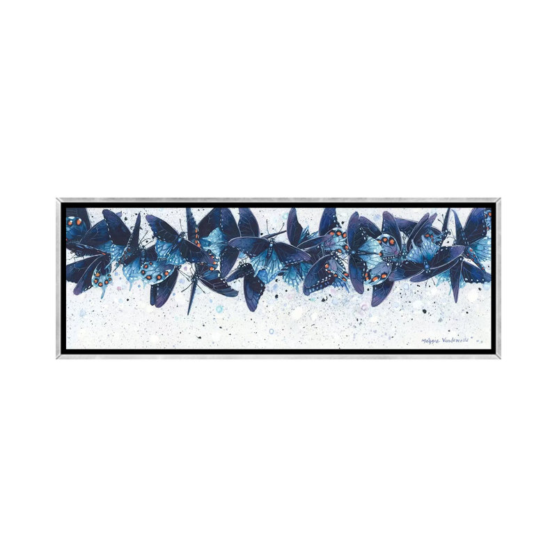 Reproduction d’art sur toile, "pipevignes" par Maggie vandewalle, H 16 po x l 48 po x 1,5 po, Toile avec cadre argenté