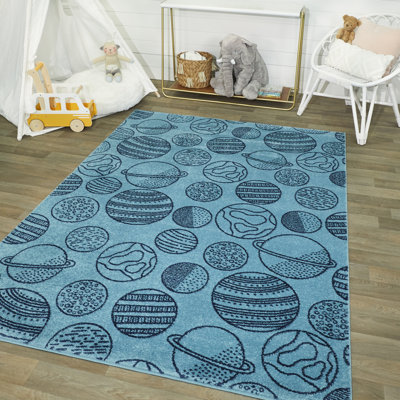 Tapis bleu clair Pinto