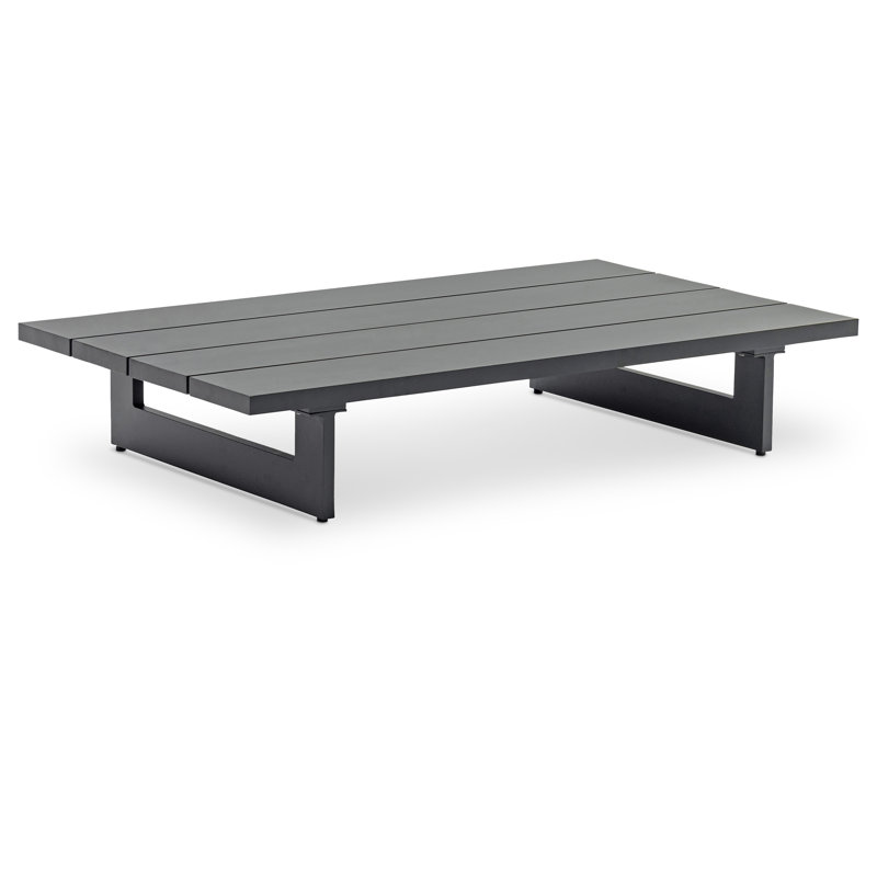 Rectangular Outdoor Coffee Table , 55 " W 32.5 " D, Dark Gray