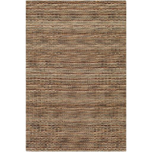 Tapis crème/kaki en laine tissé à la main Alysa, Rectangle 5 pi x 7 pi 6 po