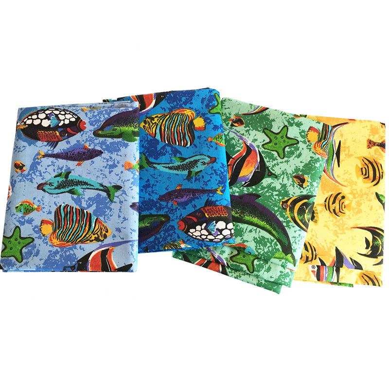 Fish Aquarium Print Tablecloths, Light Blue, 58'' x 144''