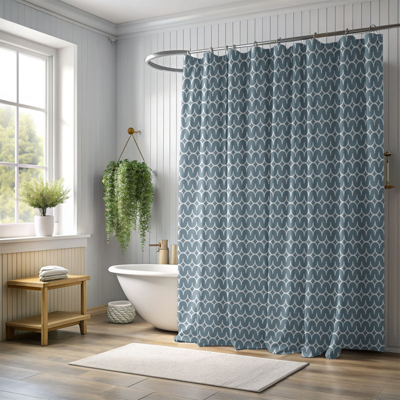 Rideau de douche Premium 19, Bleu clair, H 74 po x l 71 po