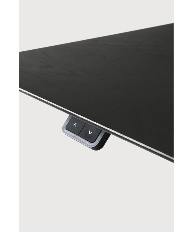 Bok Standing Desk, 25" H x 55.1" W x 27.6" D, Oak Black/Black