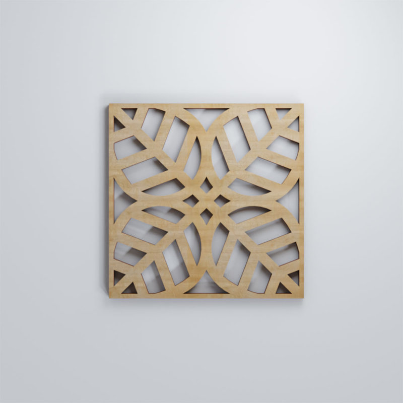 Panneaux muraux décoratifs en bois Garland, Hickory, H 11 3/8 po x l 11 3/8 po x P 3/8 po