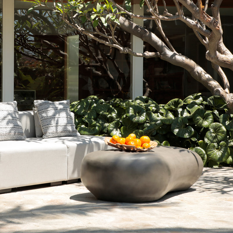 Braylan 61.5'' Stone Outdoor Coffee Table