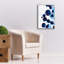  «Blue Drops 2» par Annie Warren, art mural sur toile, 18 po x 26 po