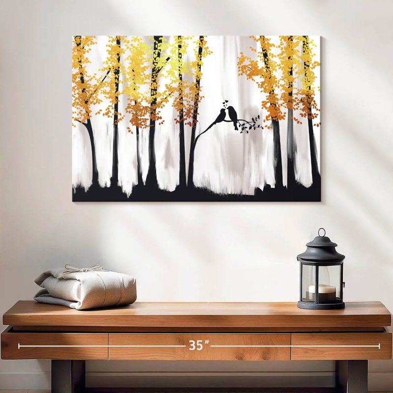Alvord Golden Forest Birds, H 16 po x l 24 po