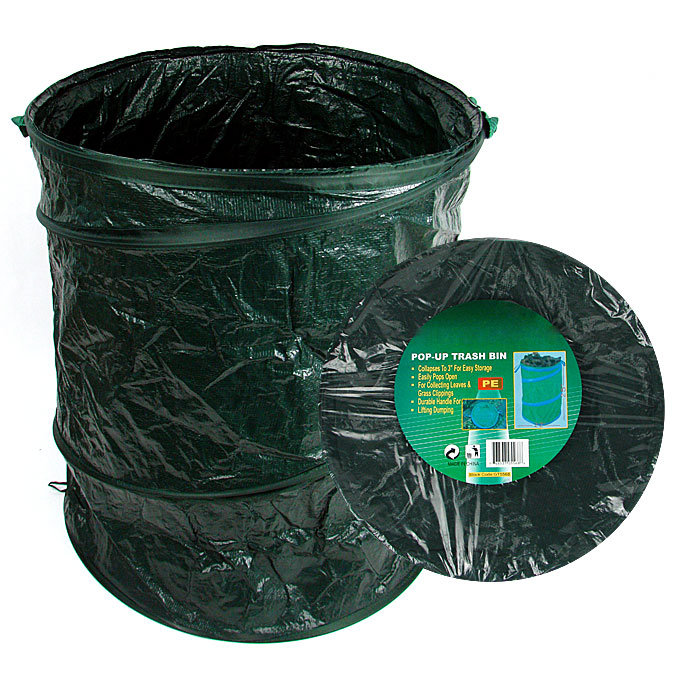 Green Collapsible Pop-Up Outdoor Trash Can - 29.5 Gallons