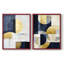 ABSTRACT Series DLVIII - Impression encadrée de qualité supérieure - prête à être accrochée - aucun clou requis - aucun clou requis-108030470-108030471