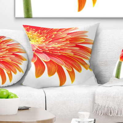 Floral Gerbera on Background Pillow