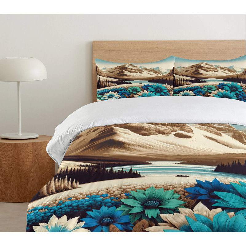 Microfiber Duvet Cover Set, King Duvet Cover + 2 Standard Shams