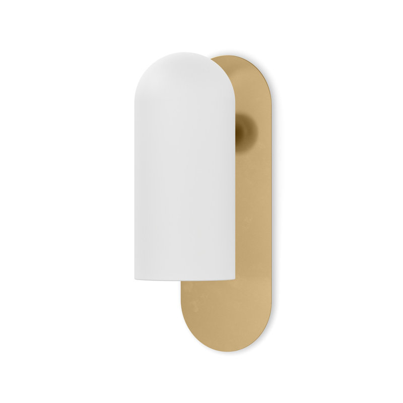 Odyssey 1 - Light Armed Sconce, 12" H x 4.25" W x 5.5" D, Burnished Brass