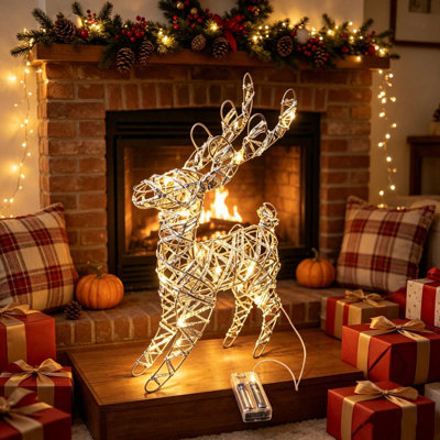 Ornement décoratif en forme d'étoile avec fil de fer renne de Noël