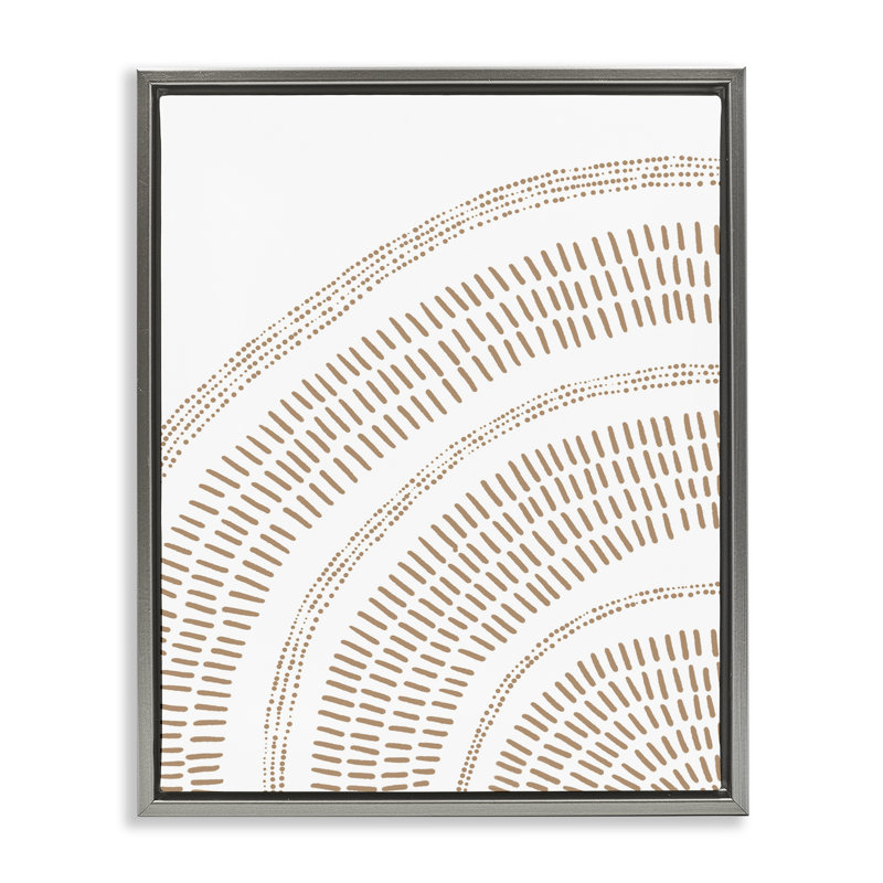 «Boho Arch Motif Floater» par Jetty Home, LLC, H 31 po x l 25 po, Cadre flottant gris lustré